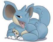 Nidoqueen [F] Wants Emolga's [M] &Amp;Quot;Juices&Amp;Quot;