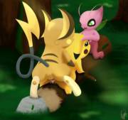 Chu For Two! Raichu [M], Pikachu [F], And Celebi [M]