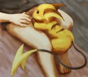 [M/F] [Coed] A Set Of Three Pictures Of Raichu With Her Trainer For Our Mod