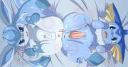 Glaceon And Vaporeon Spreading For You (M/M)