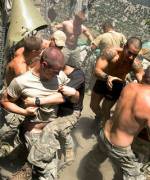 Just Half-Naked Army Guys Having Fun