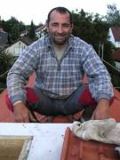 Hot Construction Roof Worker