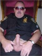 Lounging Police Officer