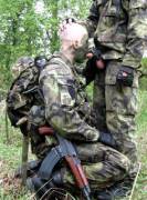 Two Soldiers Out In The Woods