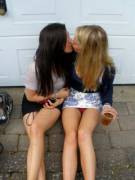 Booze, Girls Kissing And An Upskirt.