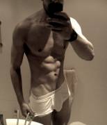 First Post! Before The Bulk Up...skinny, With Calvins And A Tan. Any Takers?