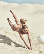 April Ross Playing Beach Volleyball