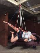 Helped My Dom Friend At His First Attempt At Suspension!