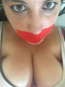 This Is The Preview Pic I Sent Of The Pretty Red Tape I Bought For My Master