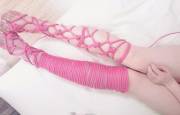 Pink Rope Stockings