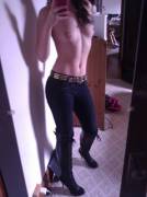 Tits, Jean And Boots