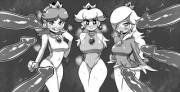 Peach, Daisy And Rosalina About To Have Tons Of Fun [Crap-Man]