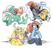 Alphys Watches Too Much Hentaii (Undyne X Alphys~)