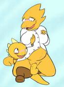 Requested: Monster Kid X Alphys