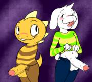 Monster Kid &Amp;Amp;Amp; Asriel By Myself