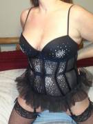 Black Lingerie And Stockings