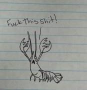 Standing In For Tvu Is A Lobster Who Is Fed Up With The World.