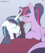 Good Team [Twilight][Shining Armor][M/F][M/M][Blowjob][Not Incest.. Well, Not Really] ...