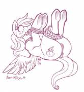 Rainbow Dash, All Tied Up [Solo][Bondage] (Artist: Bluntwhiskey)