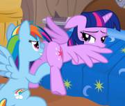 Rainbow Dash Prepares To Analyze Alicorn Twilight's Plot [F/F][Suggestive] (Artist: ...