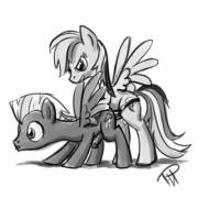 Rainbow Dash Putting The Peg In Pegasus [Thunderlane][F/M][Strap On] (Artist: Ponyhell)