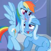 Horn Job [Rainbow Dash][Trixie][F/F]