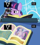 Textbook Material [Twilight][Princess Celestia] (Original Artist: Anuvia)