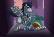 Blowjob At The Gala [Rainbow Dash And Soarin][M/F] (Artist: Skipsy)