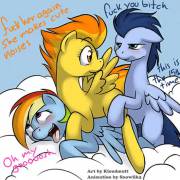 She Makes Cute Noises When Animated [Rainbow Dash][Spitfire][Soarin][Group] (Artist: ...
