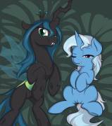 Presenting Queen Chrysalis And Trixie (Artist: Theparagon)