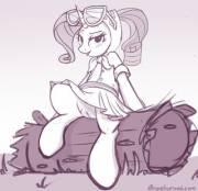Rarity Upskirt Shot [Solo] (Artist: Braeburned)