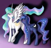Royal Analingus [Princess Luna And Princess Celestia][F/F][Oral][Incest] (Artist: ...