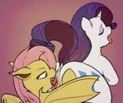 Can't Get Enough Of The Good Stuff [Flutterbat][Rarity][F/F] (Artist: Clopper-Dude)