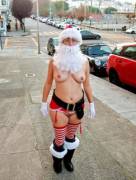 Mrs. Claus Goes For A Stroll