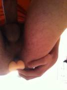 First Time With The New Dildo... Balls Deep