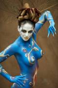 2010 World Bodypainting Festival - Blue With Heart (Album In Comments)