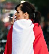 Patriot Of Her Country - A Little Cheek Action - Via R/Smoking_Hot_Chicks