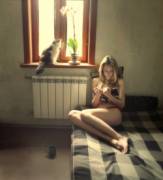 In Company Of Her Cat