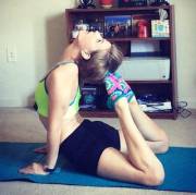 Flexible Girl In Tie Die Socks