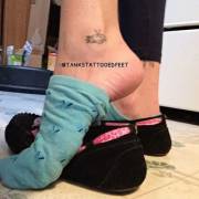 These Blue Ankle Socks Always Slide Off My Heel And Into My Shoe Lol