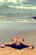 Laying Sexy On The Beach