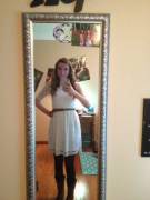 White Dress And Boots