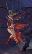 Captive Supergirl Takes A Beating