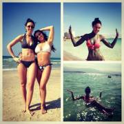 Mother And Daughter At The Dead Sea