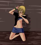 Oc - Blond Girl Gets Half Her Head Blown Off