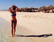 Polka Dot Bikini Checking Out Shadow