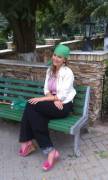 Green Bandanna, On A Bench