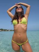 Yellow See-Through Bikini