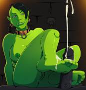 An Orc Giving A Footjob (Roxley)
