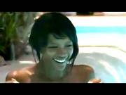 Naomi Campbell Topless In A Pool